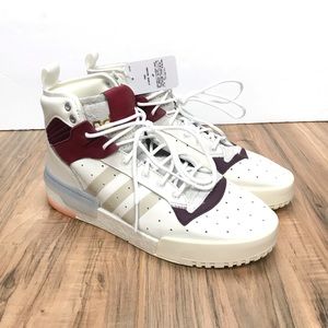 ADIDAS Original RM white/burgundy Rivalry Sz 12